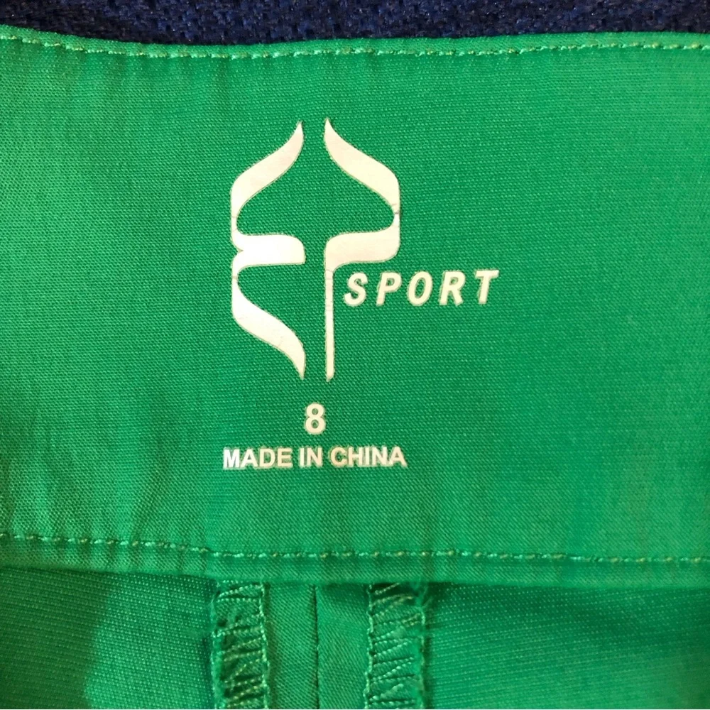 EP Sport Kelly Green Trimmed in Black Golf Performance Bermuda Shorts Size 8 - Picture 3 of 5
